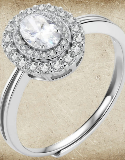 Load image into Gallery viewer, Simply Savvy Double Halo Promise Moissanite Ring
