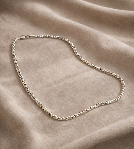 Pre-Owned Silpada Sterling Silver Popcorn Necklace - Retired Design