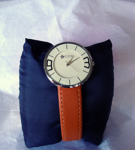 Pre-Owned Silpada Orange Leather Time Piece - Retired Design