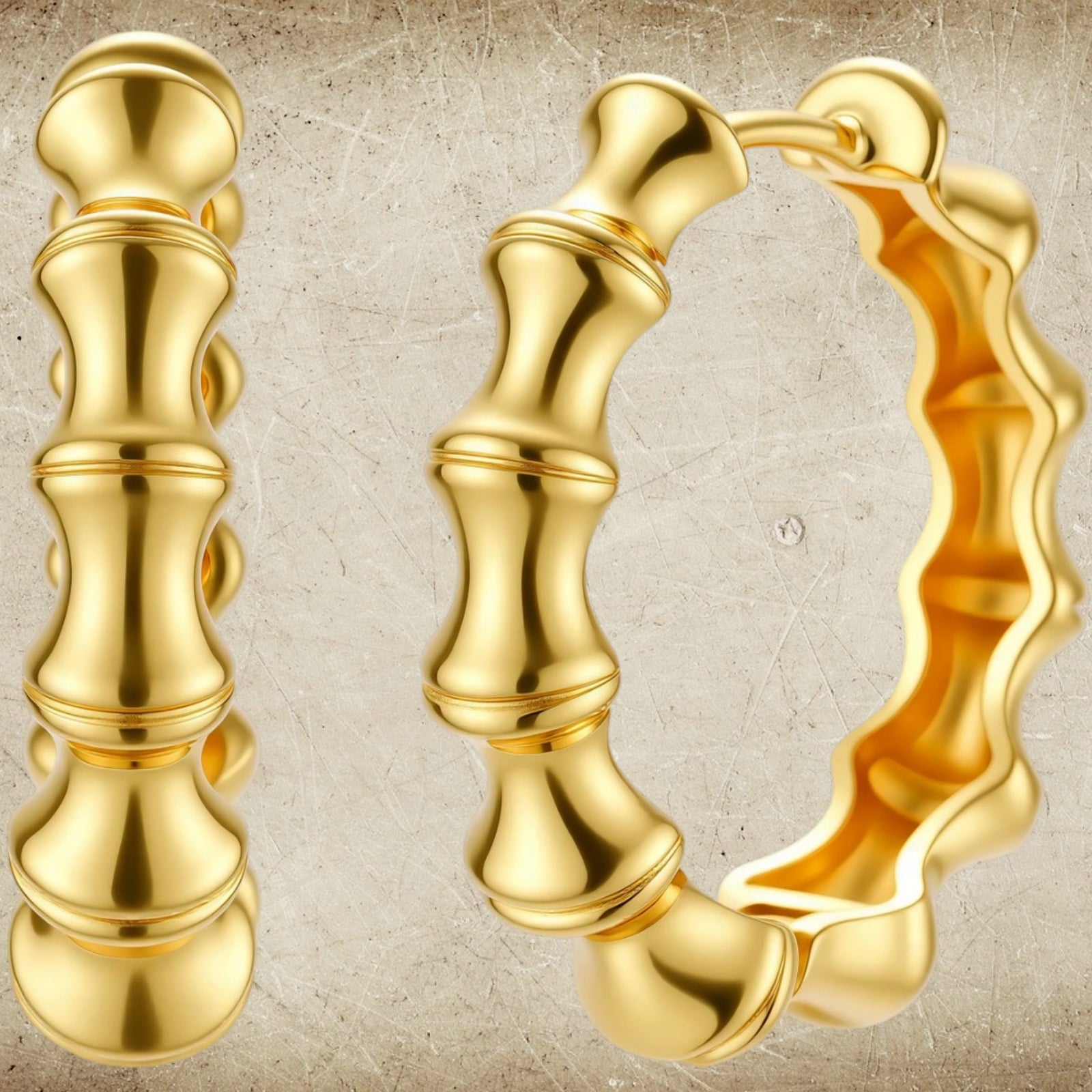 Simply Savvy Bamboo Segment Hoops
