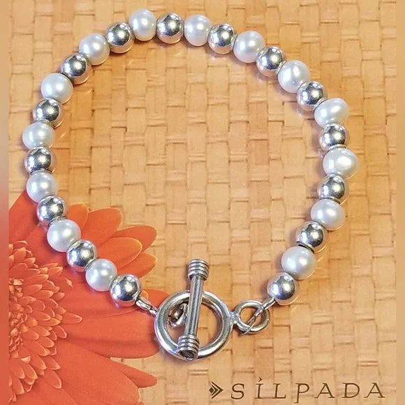 Pre-Owned Silpada Freshwater Pearl Bracelet - Retired Design