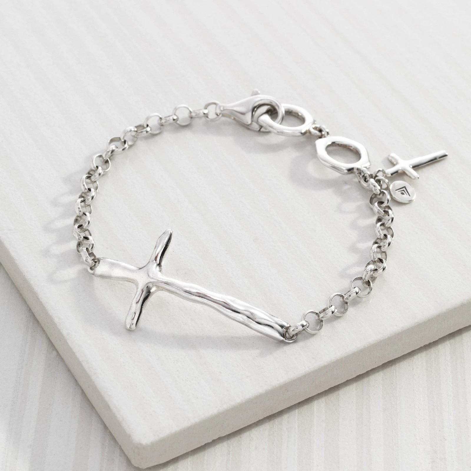 Pre-Owned Silpada In Good Faith Sterling Silver Bracelet - Retired Design
