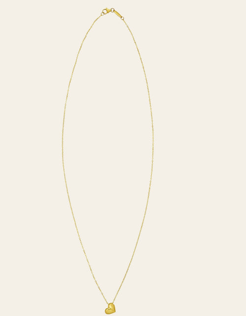 Load image into Gallery viewer, 14K Yellow Gold Puffed Mini Heart Pendant Necklace 18 Inch
