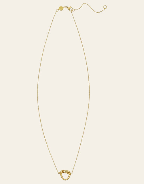 Load image into Gallery viewer, 14K Yellow Gold Love Knot Necklace 18 Inch + 2 Inch Extender
