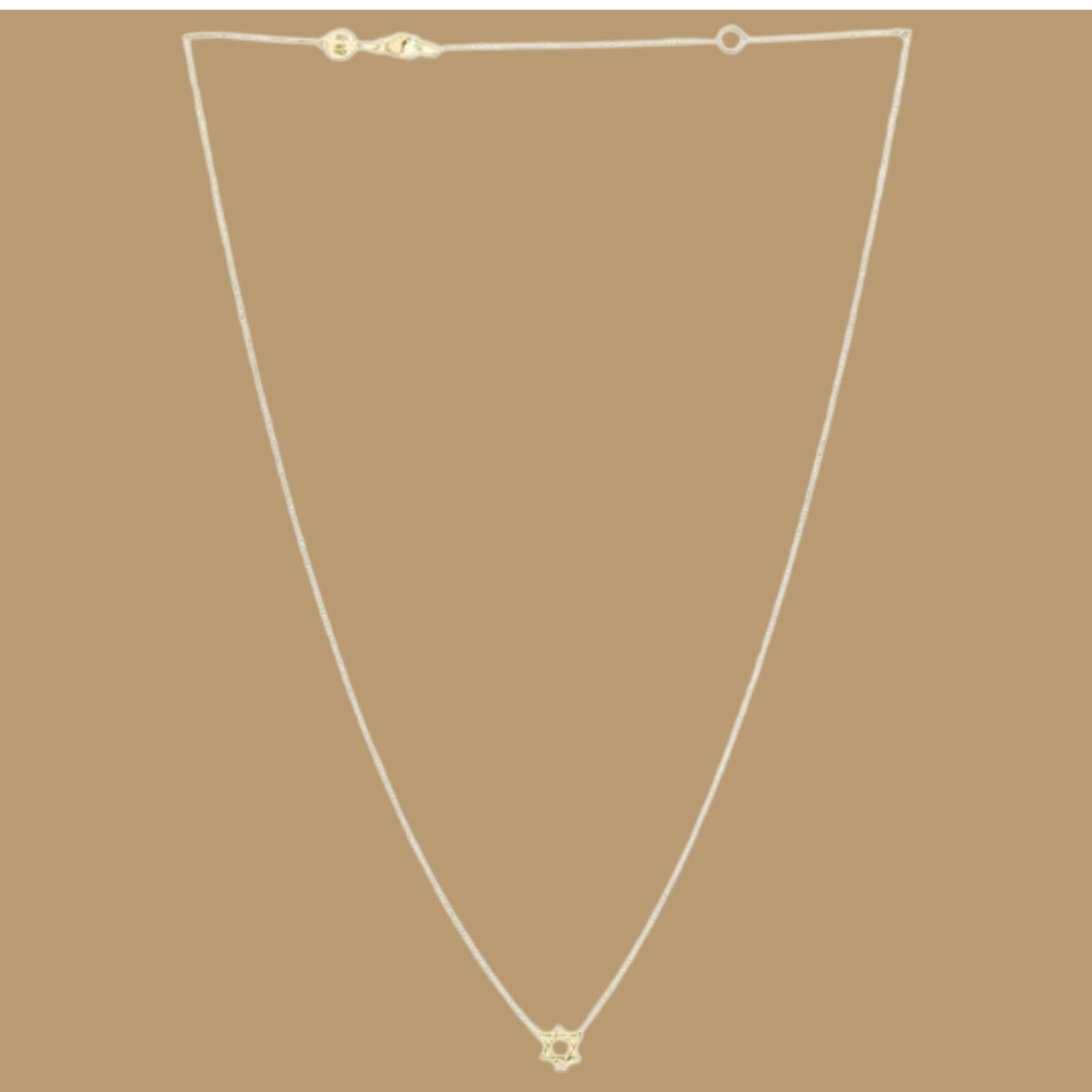 14K Yellow Gold Star of David Necklace – 18 Inch