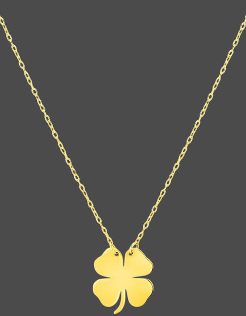 Load image into Gallery viewer, 14K Yellow Gold Four Leaf Clover Necklace – 18 Inch
