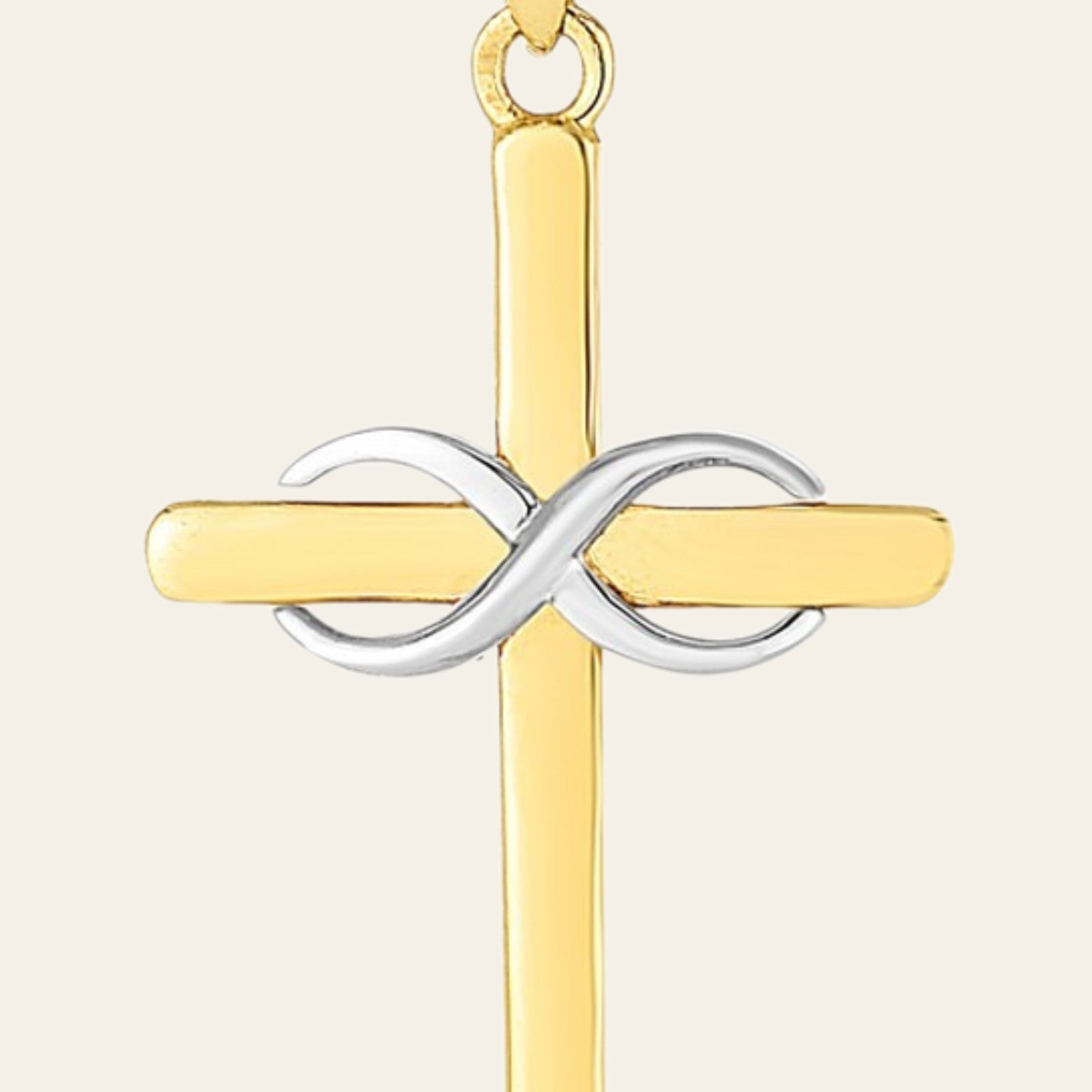 14K Yellow Gold Praying Hands Religious Pendant